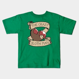Crazy Sloth Man Tattoo Kids T-Shirt